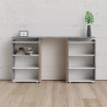 Tête de lit contemporaine 140 cm béton/blanc brillant Best