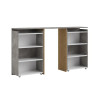 Tête de lit contemporaine 140 cm béton/blanc brillant Best