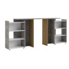 Tête de lit contemporaine 140 cm béton/blanc brillant Best
