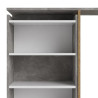 Tête de lit contemporaine 140 cm béton/blanc brillant Best