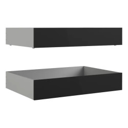 Lot de 2 tiroirs pour lit 90x190 et 140x190 noir mat Best