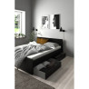 Lot de 2 tiroirs pour lit 90x190 et 140x190 noir mat Best