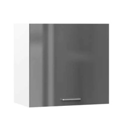 Meuble haut de cuisine 60 cm blanc/anthracite brillant Malice