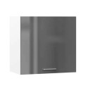 Meuble haut de cuisine 60 cm blanc/anthracite brillant Malice