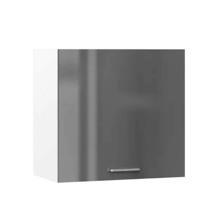 Meuble haut de cuisine 60 cm blanc/anthracite brillant Malice