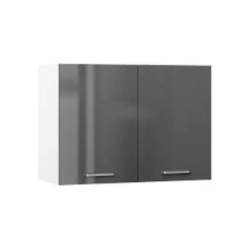 Meuble haut de cuisine 80 cm blanc/anthracite brillant Malice