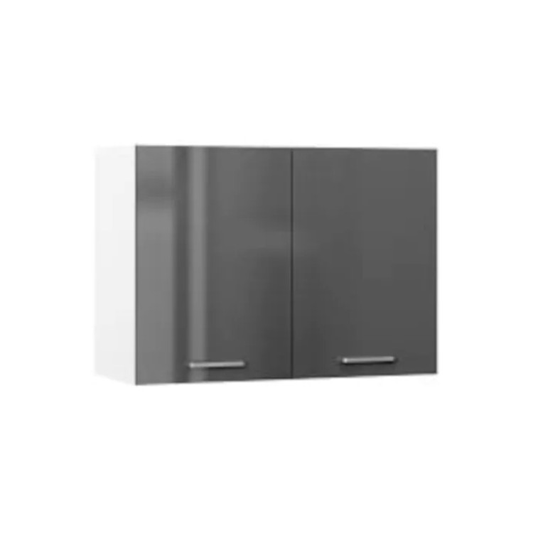 Meuble haut de cuisine 80 cm blanc/anthracite brillant Malice