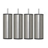 Jeu de 4 pieds en inox brossé H 10 cm Dreamea