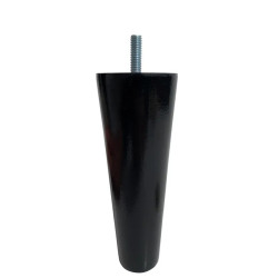 Jeu de 4 pieds fuseau hêtre massif noir H 14.5 cm Dreamea