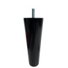 Jeu de 4 pieds fuseau hêtre massif noir H 14.5 cm Dreamea