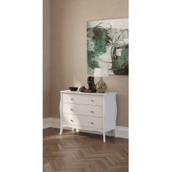 Commode style campagne blanche Barocco