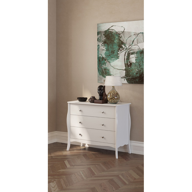 Commode style campagne blanche Barocco