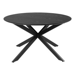 Table basse moderne ronde noire Ava