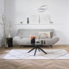 Table basse moderne ronde noire Ava