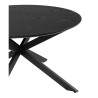 Table basse moderne ronde noire Ava