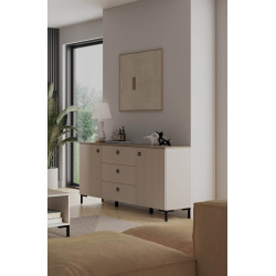 Buffet/bahut moderne 150 cm gris cachemire Lucenza