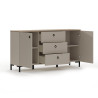 Buffet/bahut moderne 150 cm gris cachemire Lucenza