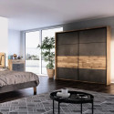 Armoire moderne 231 cm chêne/gris Ricciano