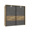 Armoire moderne 231 cm chêne/gris Ricciano