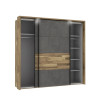 Armoire moderne 231 cm chêne/gris Ricciano
