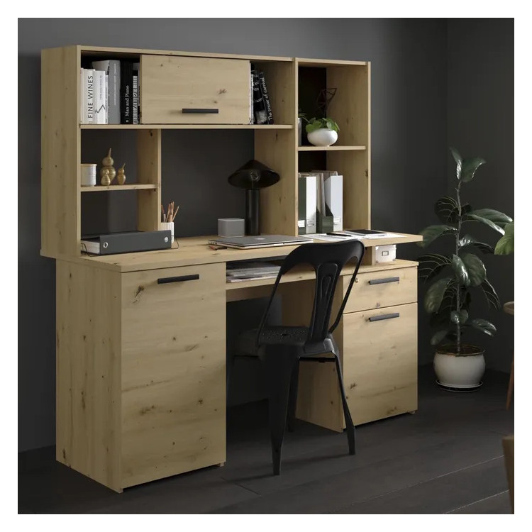 Réhausse de bureau contemporain chêne artisan MInister