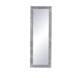 Miroir rectangulaire contemporain blanc/argent Plava