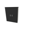 Armoire de bureau portes battantes H 120 cm Opaline