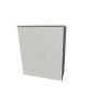 Armoire de bureau portes battantes H 120 cm Opaline