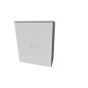 Armoire de bureau portes battantes H 120 cm Opaline