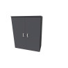 Armoire de bureau portes battantes H 120 cm Opaline