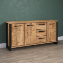 Buffet/bahut contemporain 180 cm chêne mango Enabelle