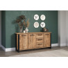 Buffet/bahut contemporain 180 cm chêne mango Enabelle