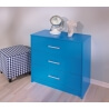 Commode contemporaine 3 tiroirs coloris bleu New Look