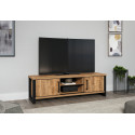Meuble TV contemporain 166 cm chêne mango Enabelle