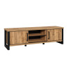 Meuble TV contemporain 166 cm chêne mango Enabelle