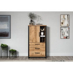 Buffet haut contemporain chêne mango Enabelle