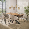 Suspension moderne 5 lampes en verre brun fumé Skinny