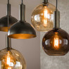 Suspension moderne 7 lampes en verre Claudie