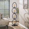 Lampadaire moderne en métal noir H 165 cm Pedge
