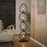 Lampadaire moderne en métal noir H 165 cm Pedge