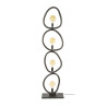Lampadaire moderne en métal noir H 165 cm Pedge