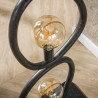 Lampadaire moderne en métal noir H 165 cm Pedge