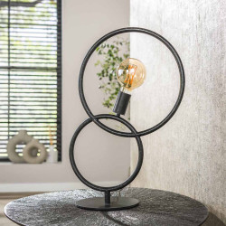 Lampe à poser moderne en métal noir arctique Lolie