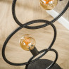 Lampadaire moderne 3 lampes en métal noir arctique Lolie