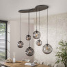Suspension moderne 6 lampes en verre Stelline