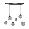 Suspension moderne 6 lampes en verre Stelline