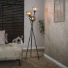 Lampadaire moderne 3 lampes en verre tricolore Essine