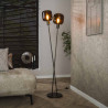 Lampadaire moderne 2 lampes en verre brun Broz