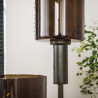 Lampadaire moderne 3 lampes en verre brun Sepia