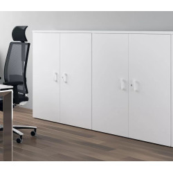 Armoire de bureau portes battantes H 158 cm Opaline
